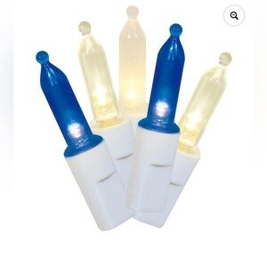 LED Mini Christmas String Lights 50 count blue white 2 boxes NEW NWT Xmas